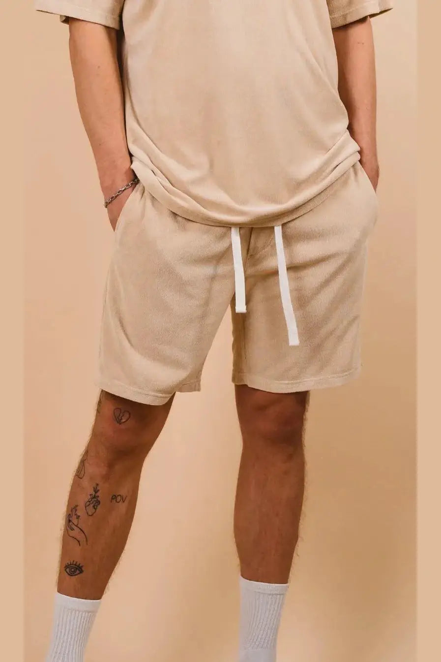 Kore Terry Cruise Short- Beige