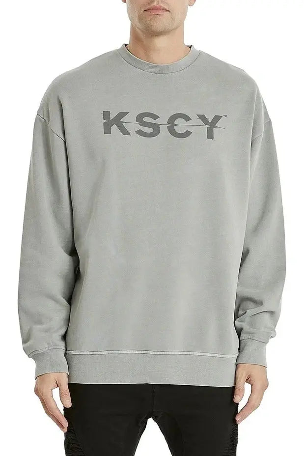 Kscy yale relaxed sweater- pigment grey