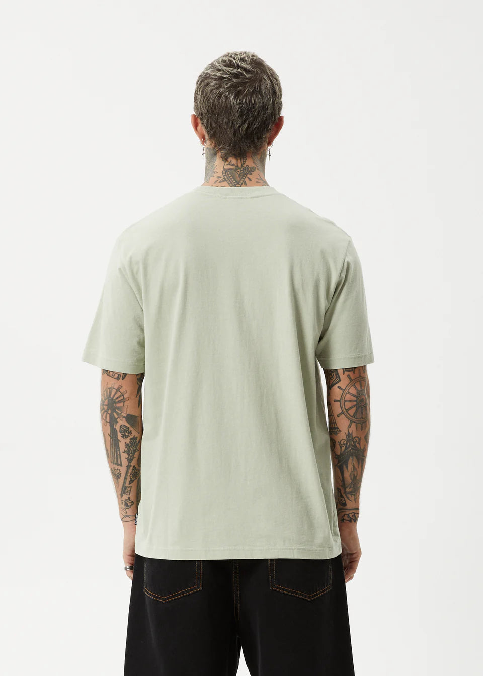 AFENDS creator recycled retro fit tee - eucalyptus