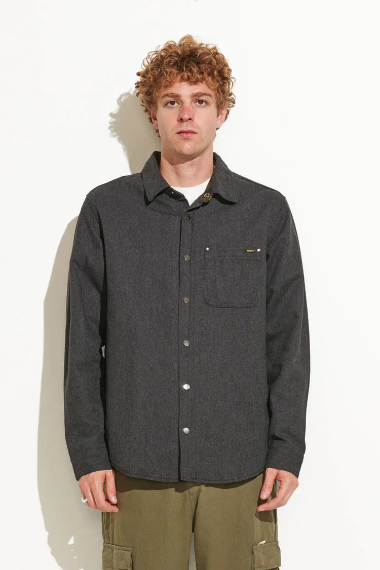 MISFIT - castor loom ls overshirt - black