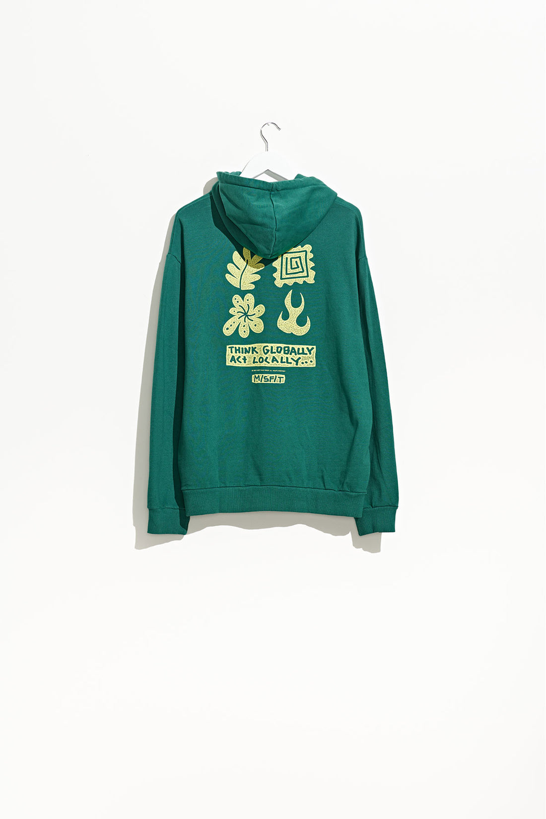 Misfit global acts 50-50 hood- pigment storm green