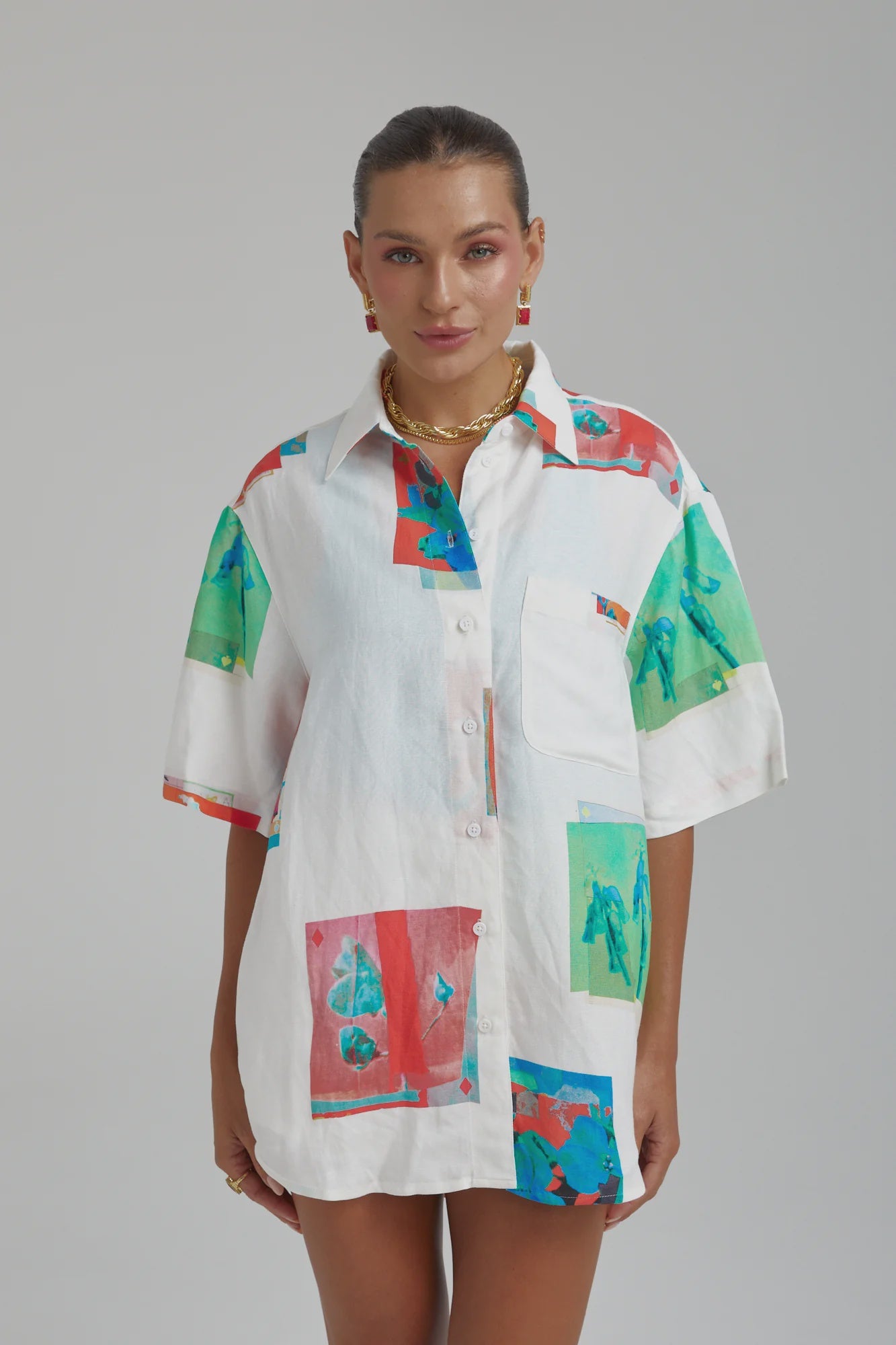 Summi Summi Big Shirt - Montage White