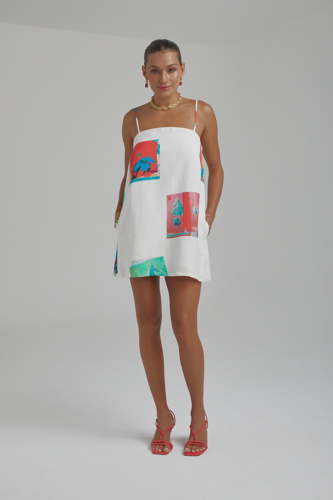 Summi Summi Shift Dress - Montage White