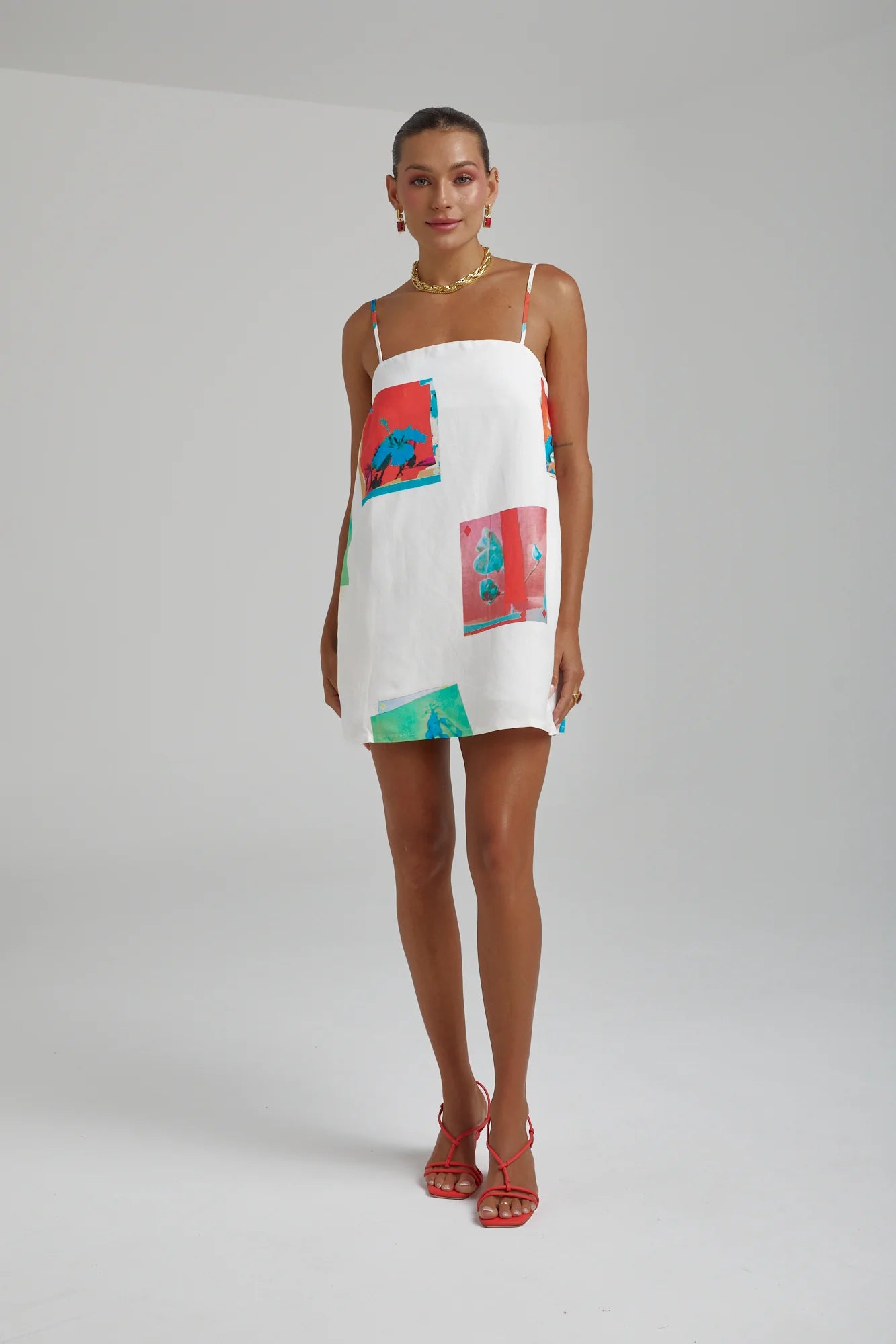 Summi Summi Shift Dress - Montage White