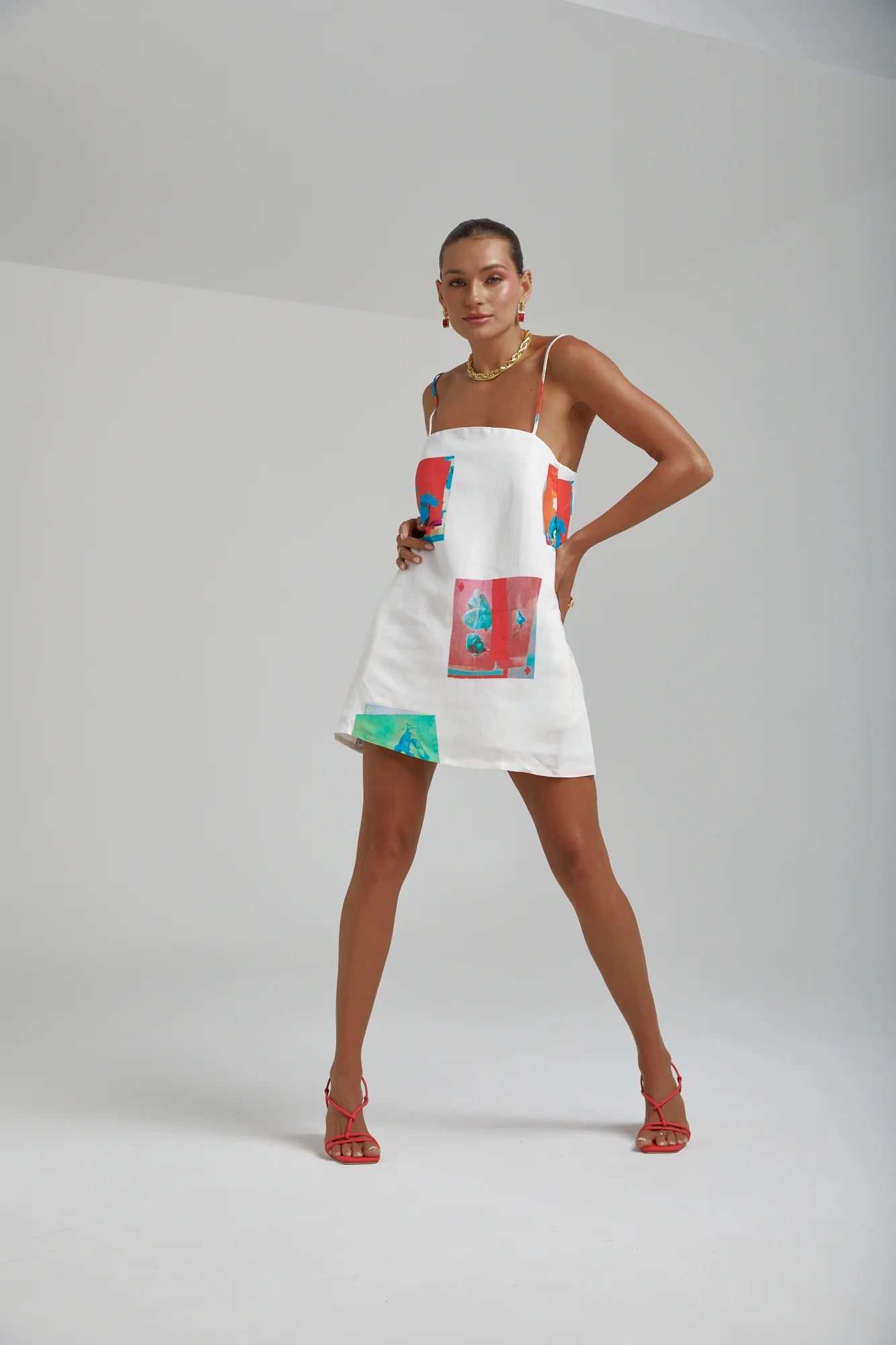 Summi Summi Shift Dress - Montage White