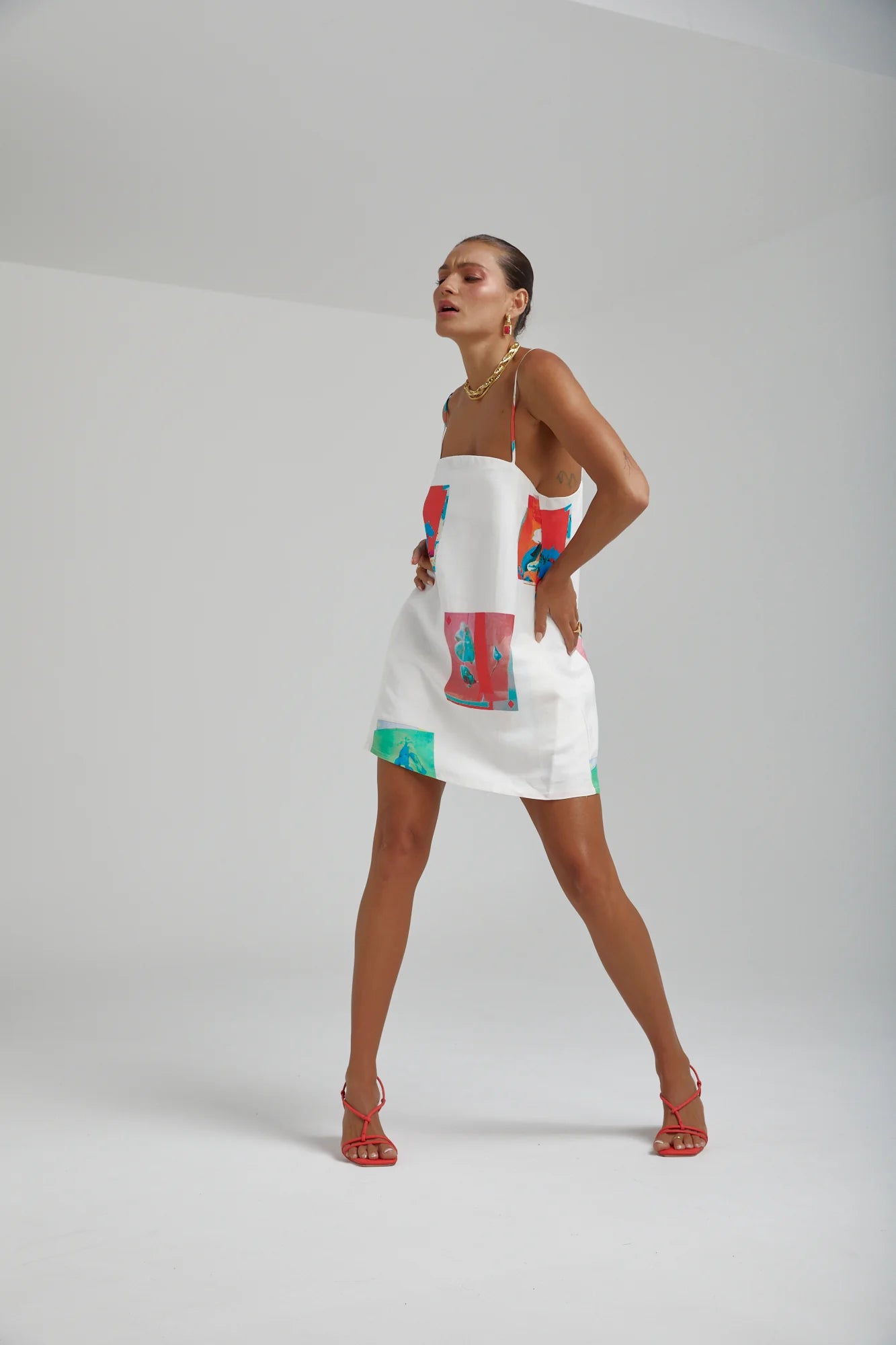 Summi Summi Shift Dress - Montage White