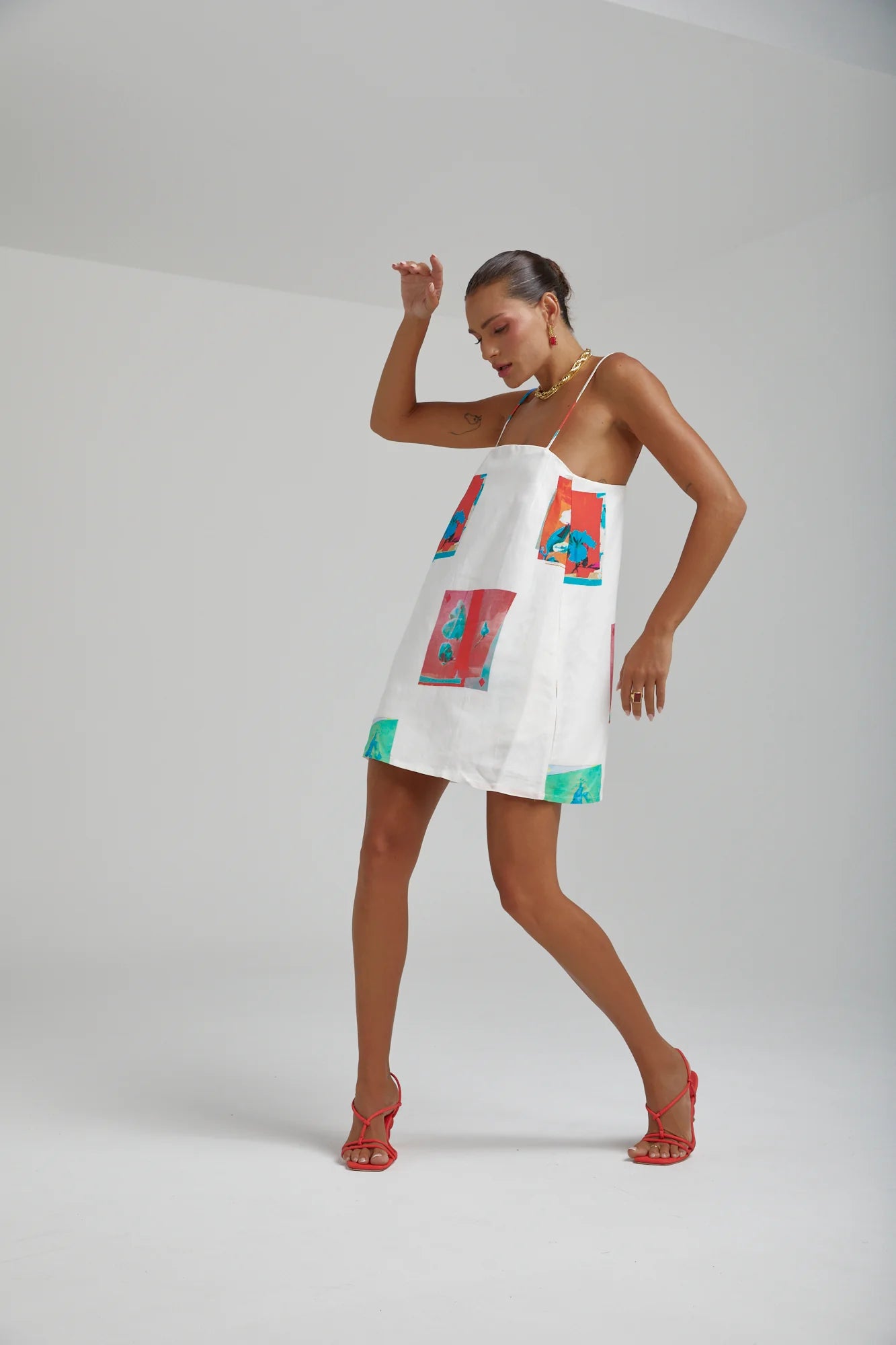 Summi Summi Shift Dress - Montage White