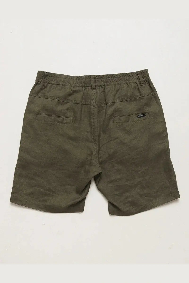 Mr simple tanner 2.0 linen shorts fatigue