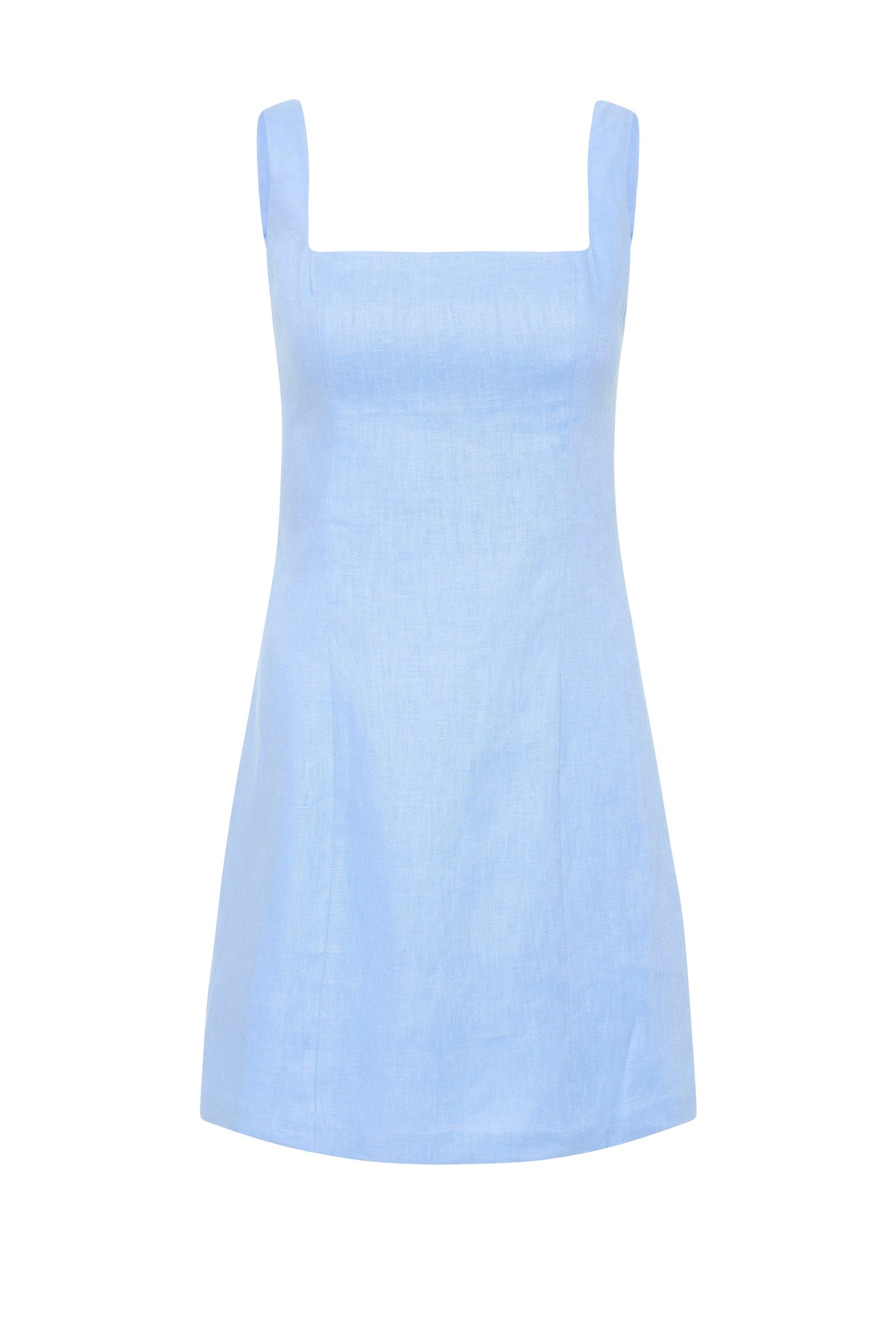 NUDE LUCY monroe linen mini dress - sky