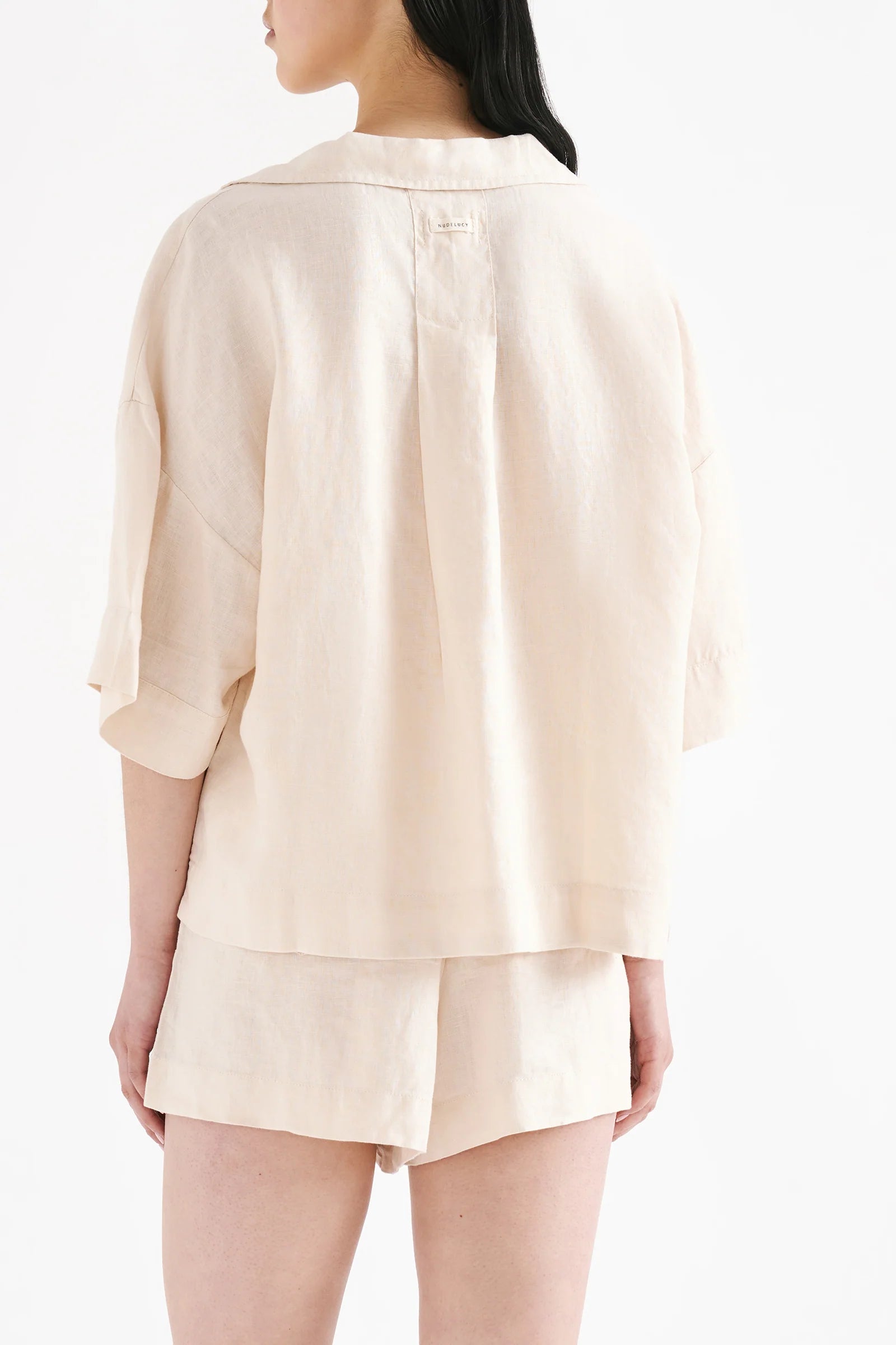 NUDE LUCY Lounge linen shirt - Pannacotta