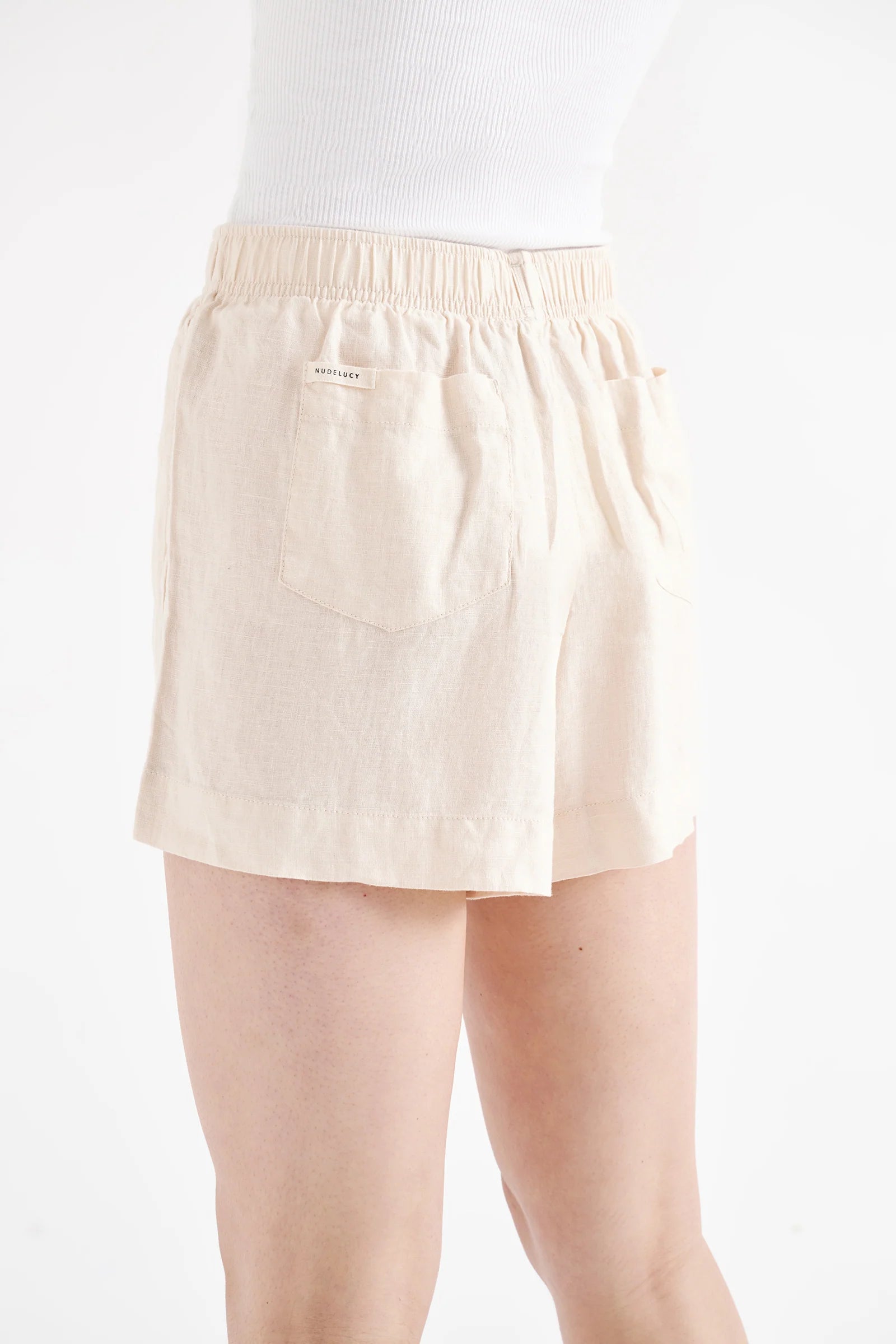 NUDE LUCY Lounge linen short - Pannacotta