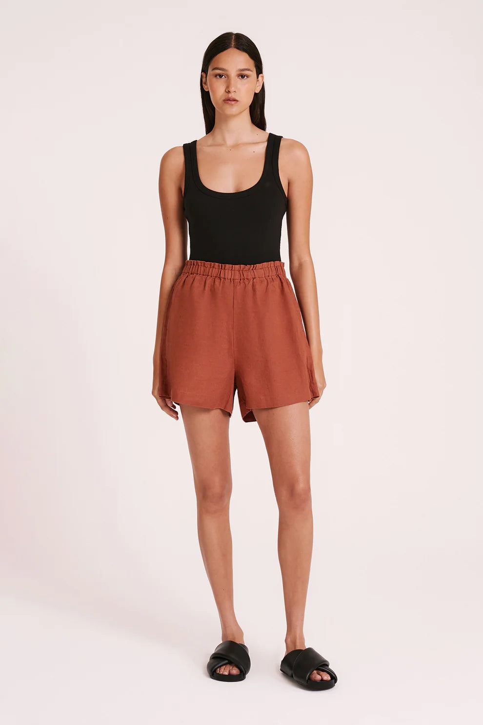 Nude Lucy Amani Linen Short - Amber