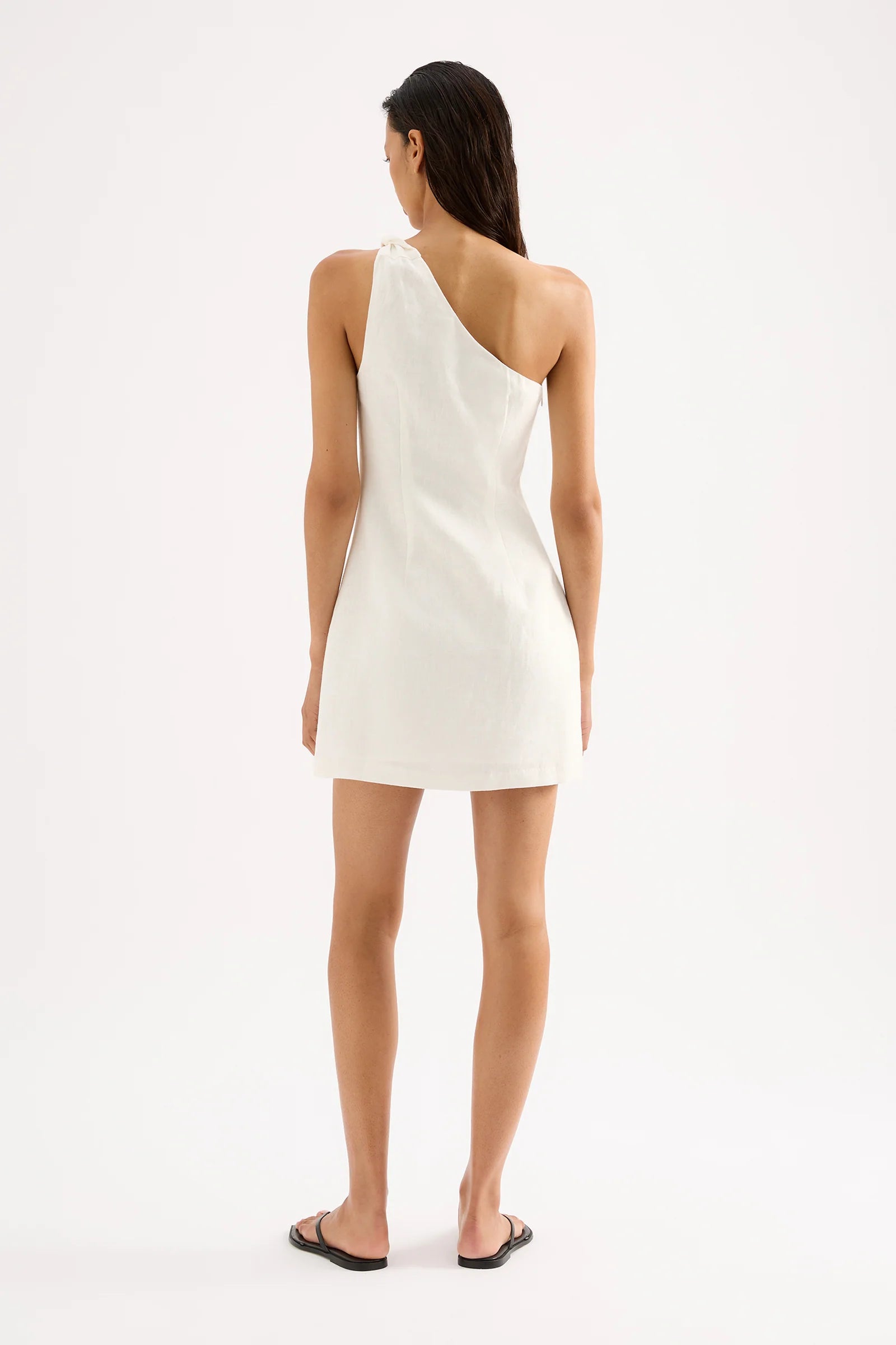 Nude Lucy Avery Linen Mini Dress white