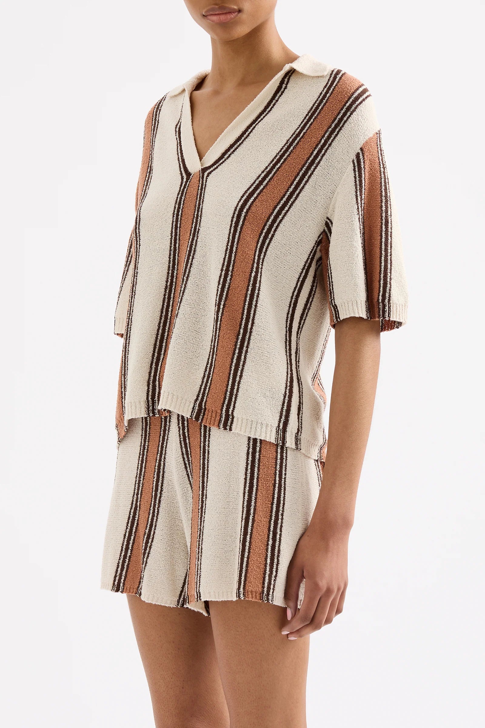 NUDE LUCY Oda knit top - Manuka stripe