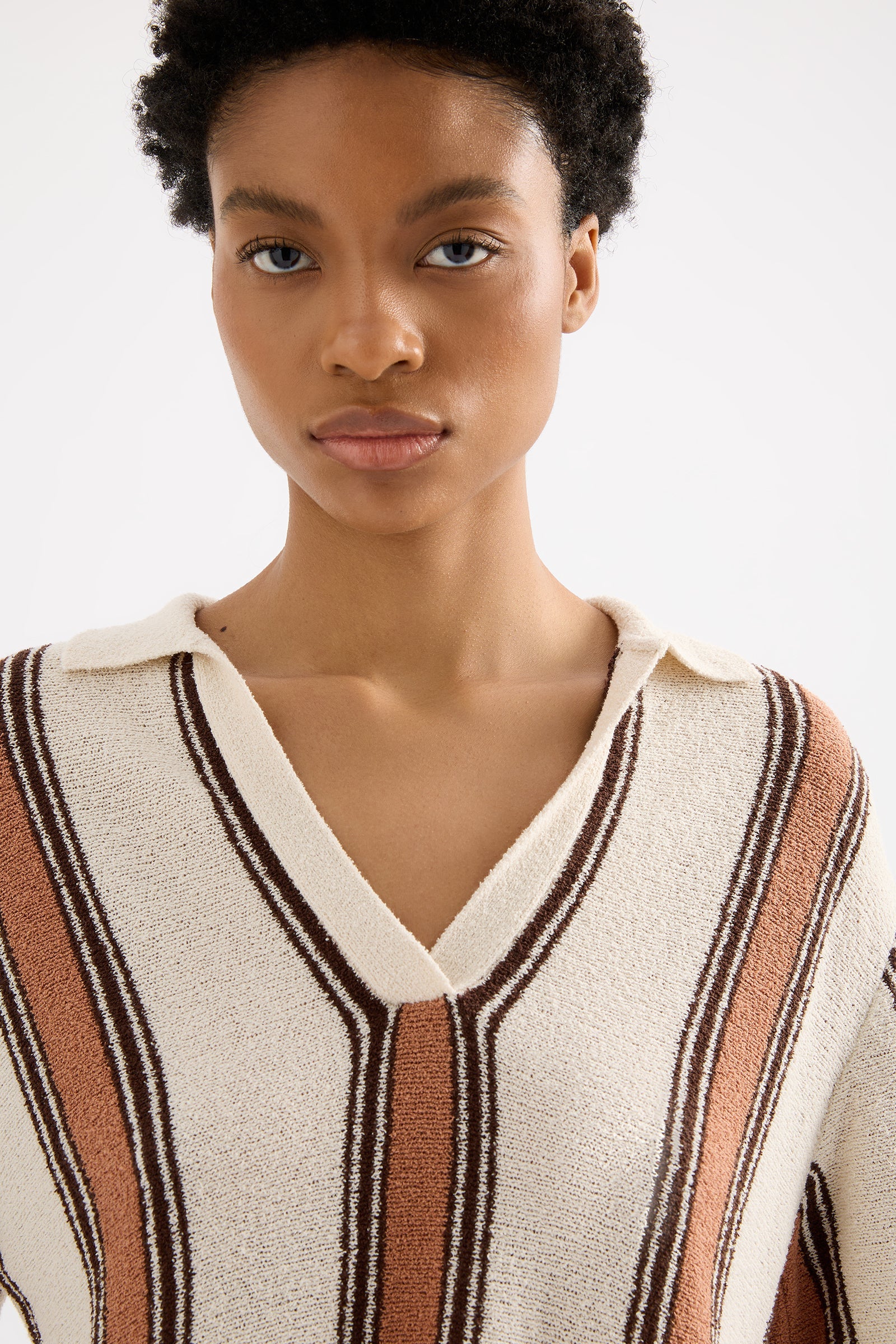 NUDE LUCY Oda knit top - Manuka stripe