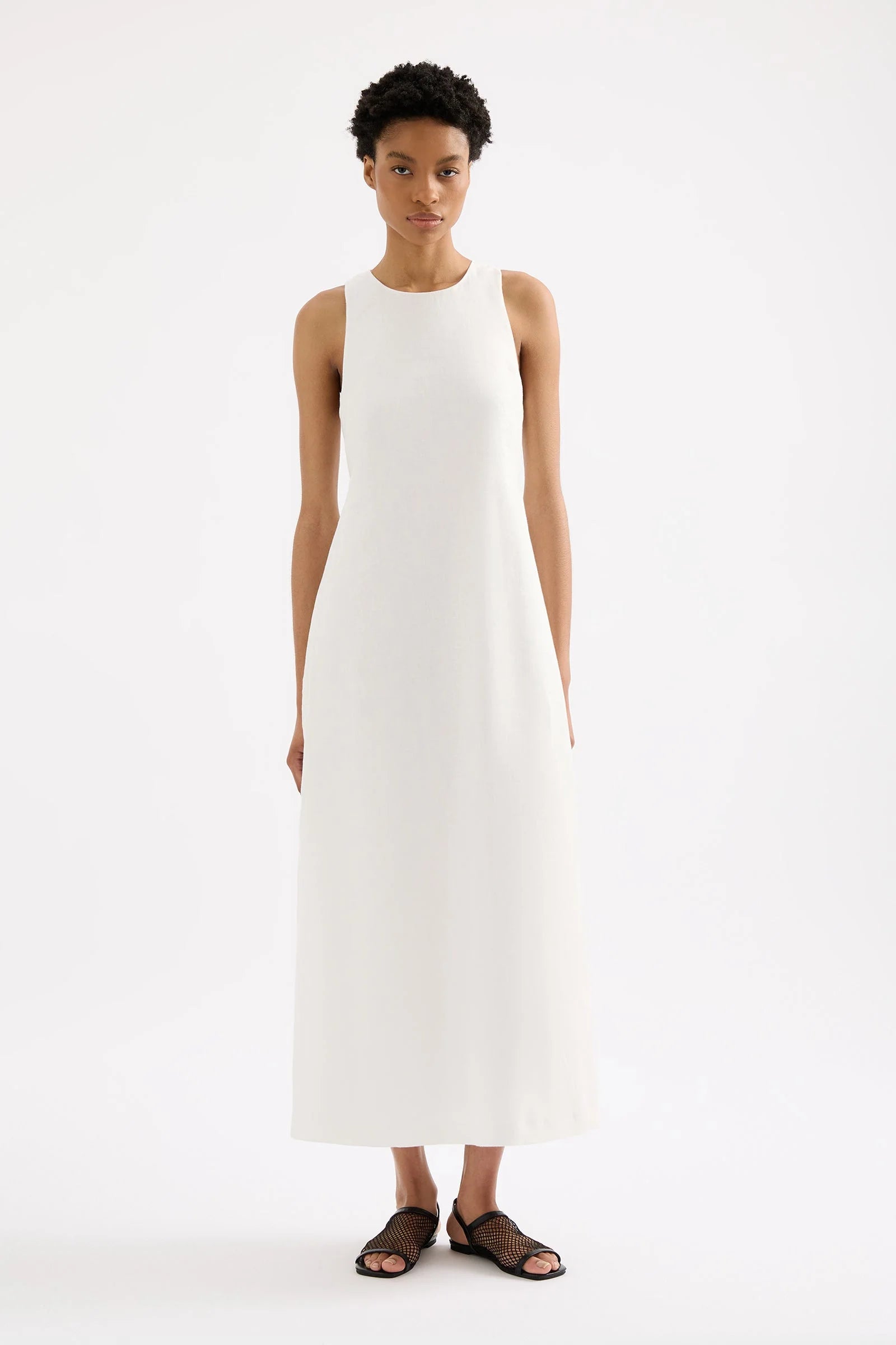 NUDE LUCY Thilda linen maxi dress - White