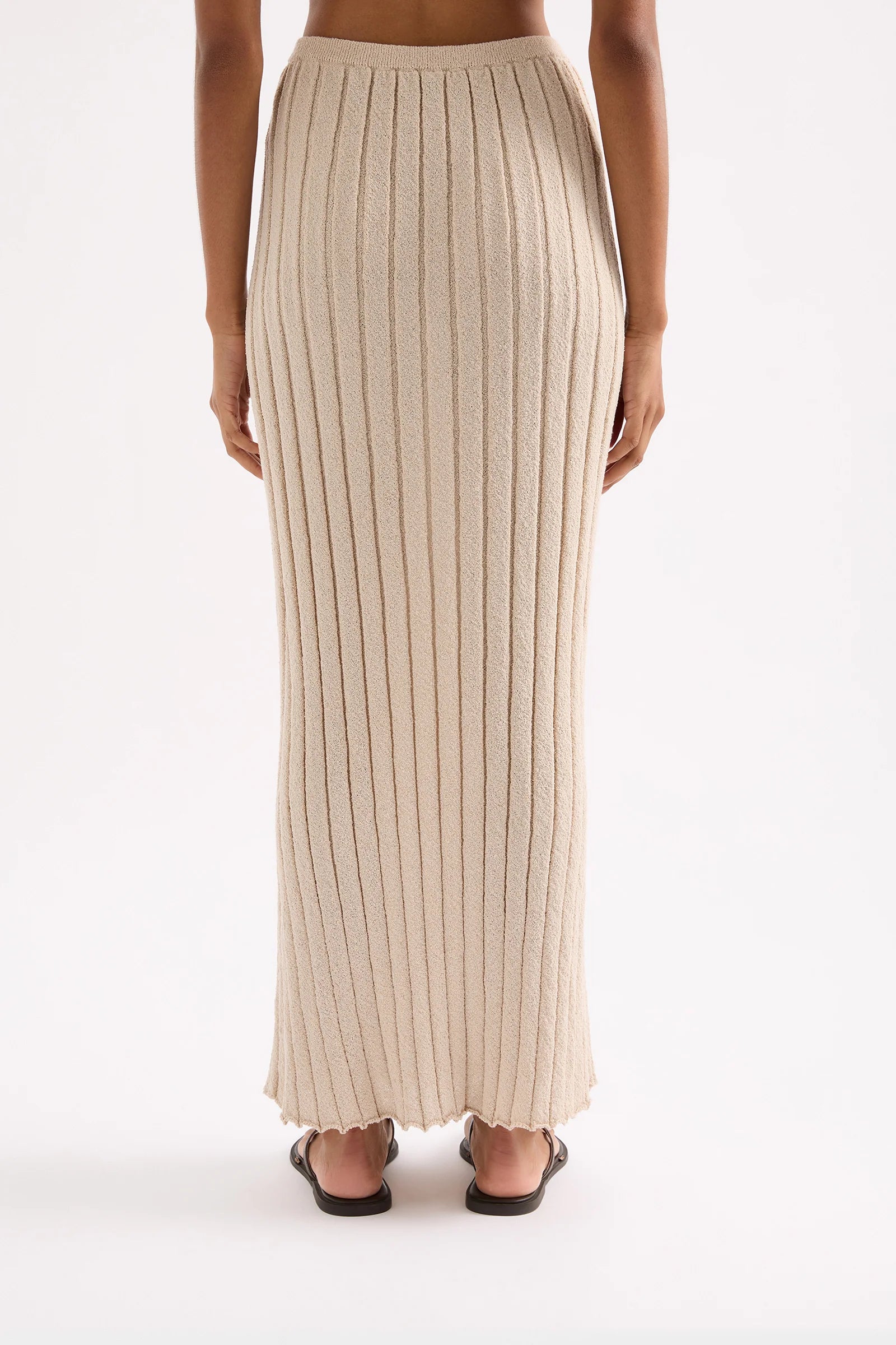 NUDE LUCY Taiyo knit skirt - Oat