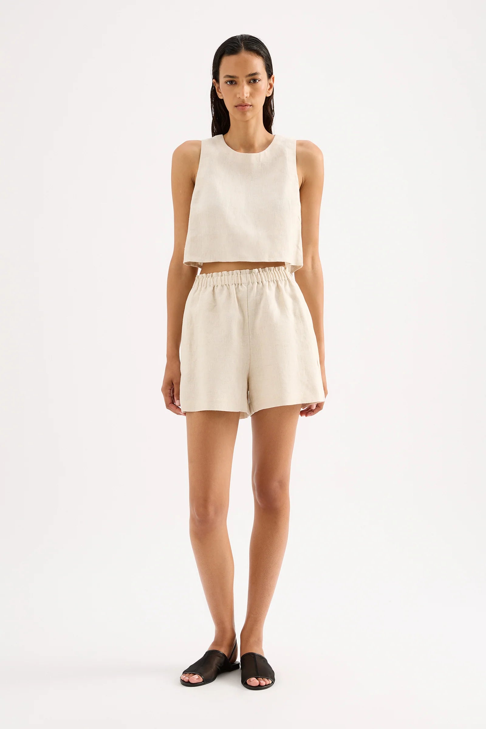 Nude Lucy Ingrid Linen Short Natural