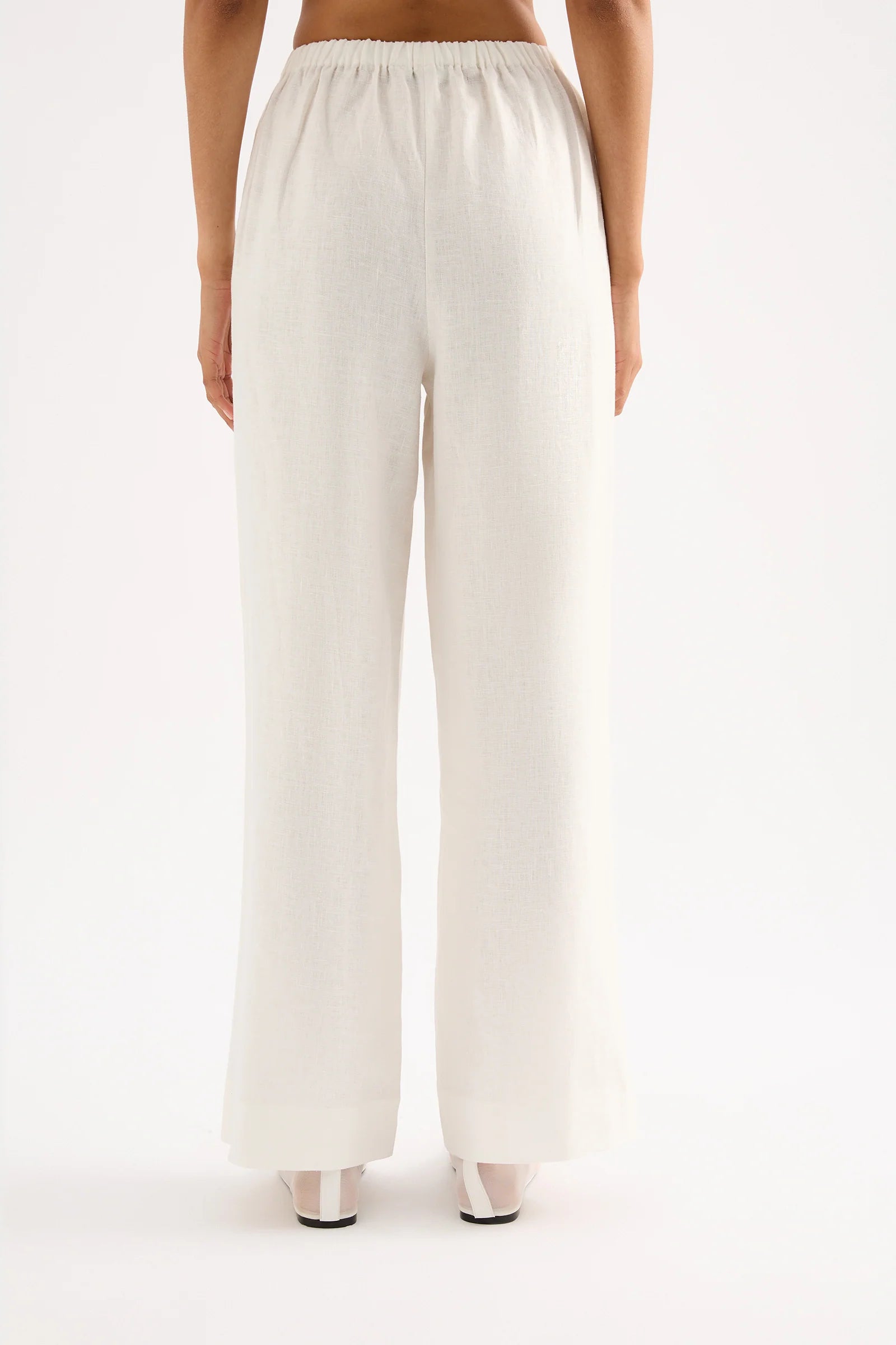 Nude Lucy Marnie Linen Pant White