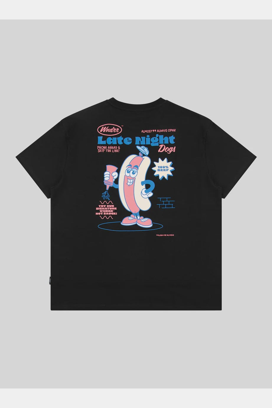 WNDRR Hot dog box fit tee - Black