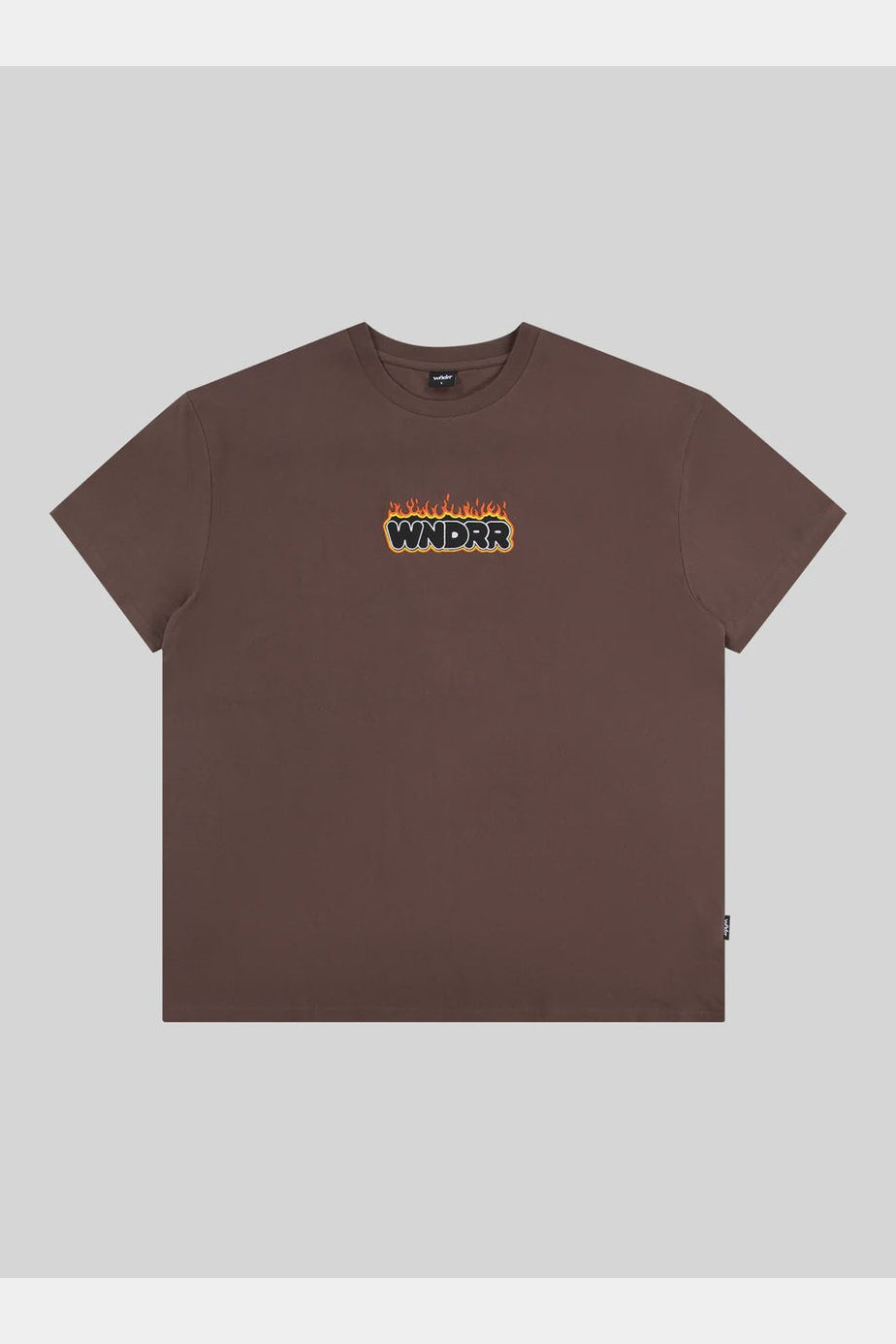 WNDRR FLINT BOX FIT TEE - BROWN