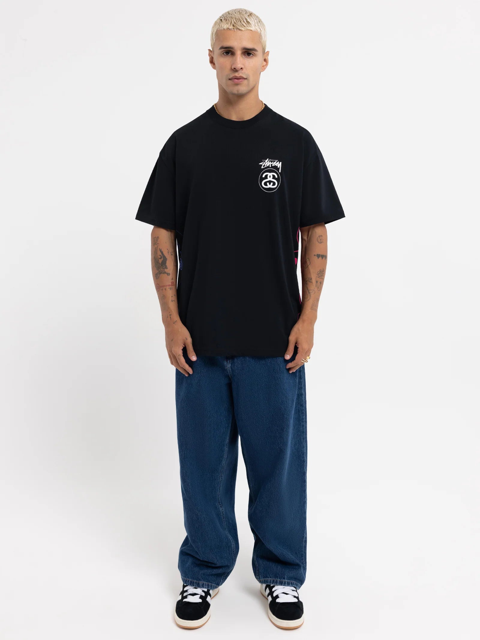 STUSSY Strike hw ss tee - black