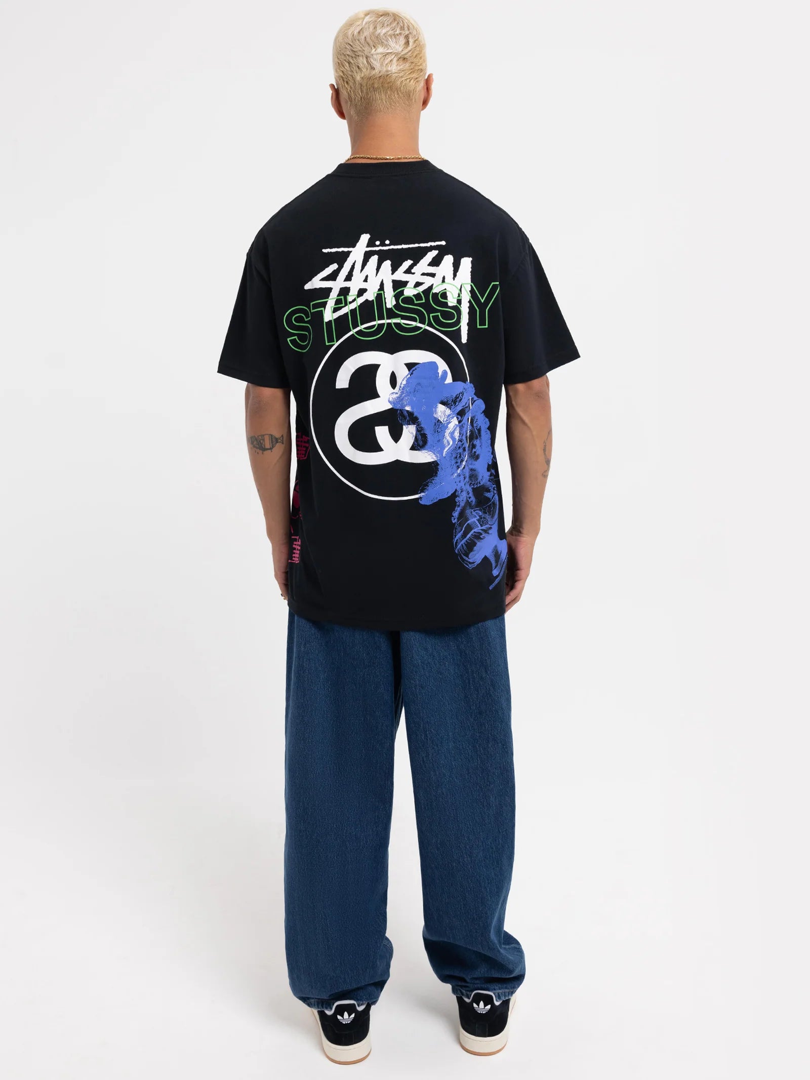 STUSSY Strike hw ss tee - black