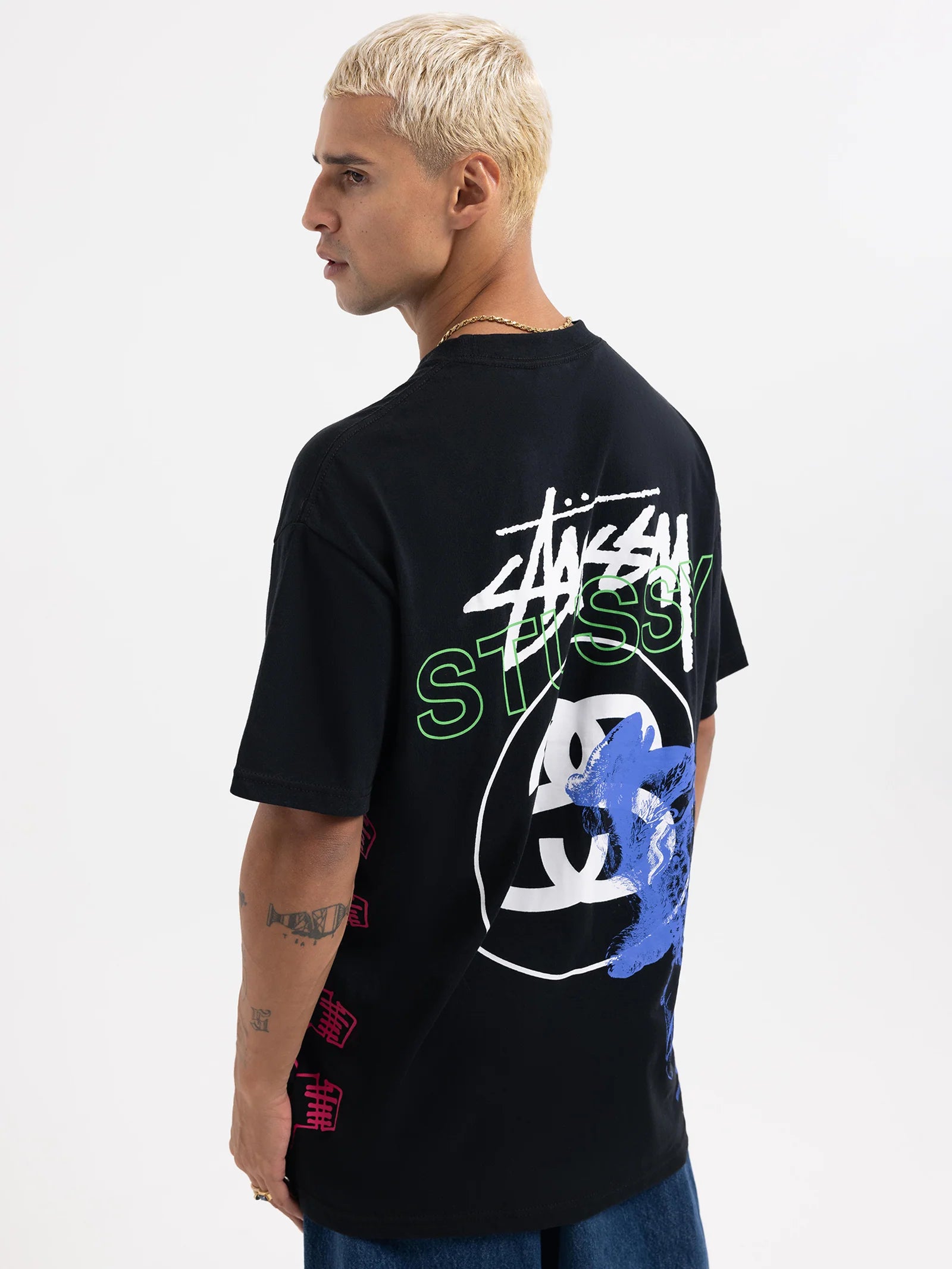 STUSSY Strike hw ss tee - black