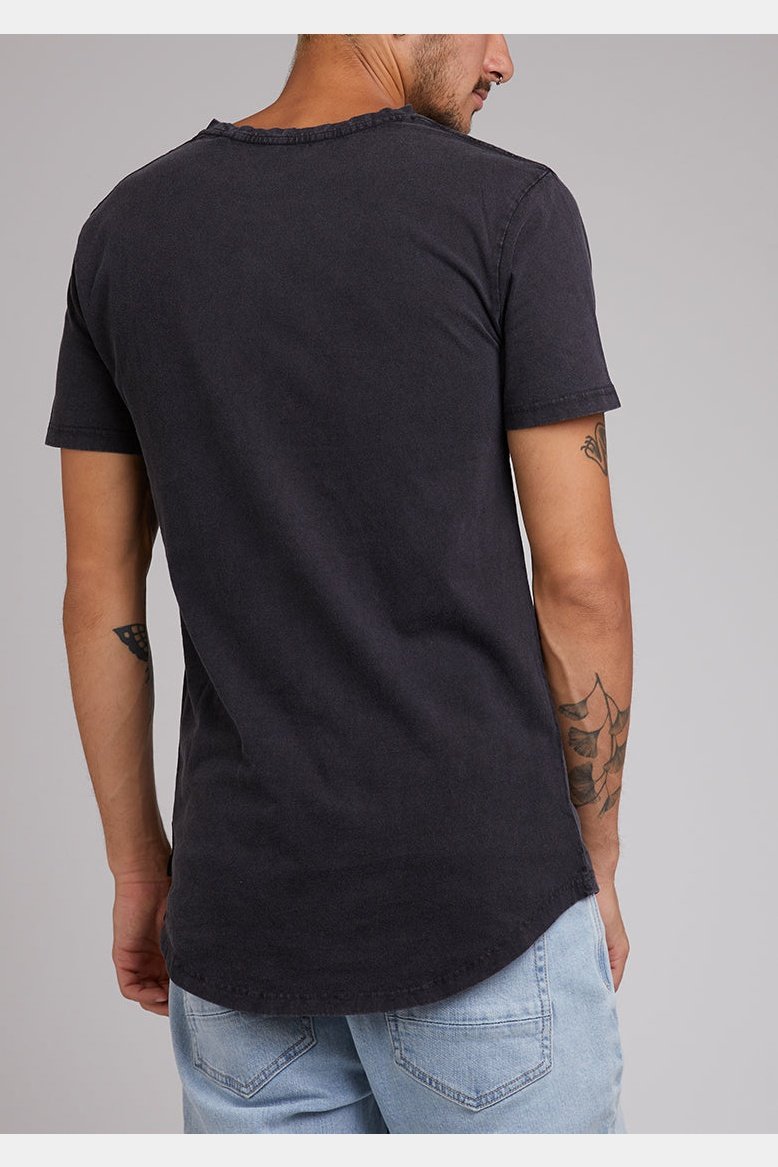 Silent theory acid tail tee - washed black