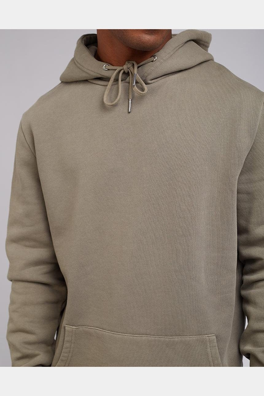 Silent theory curved hem hoody - khaki