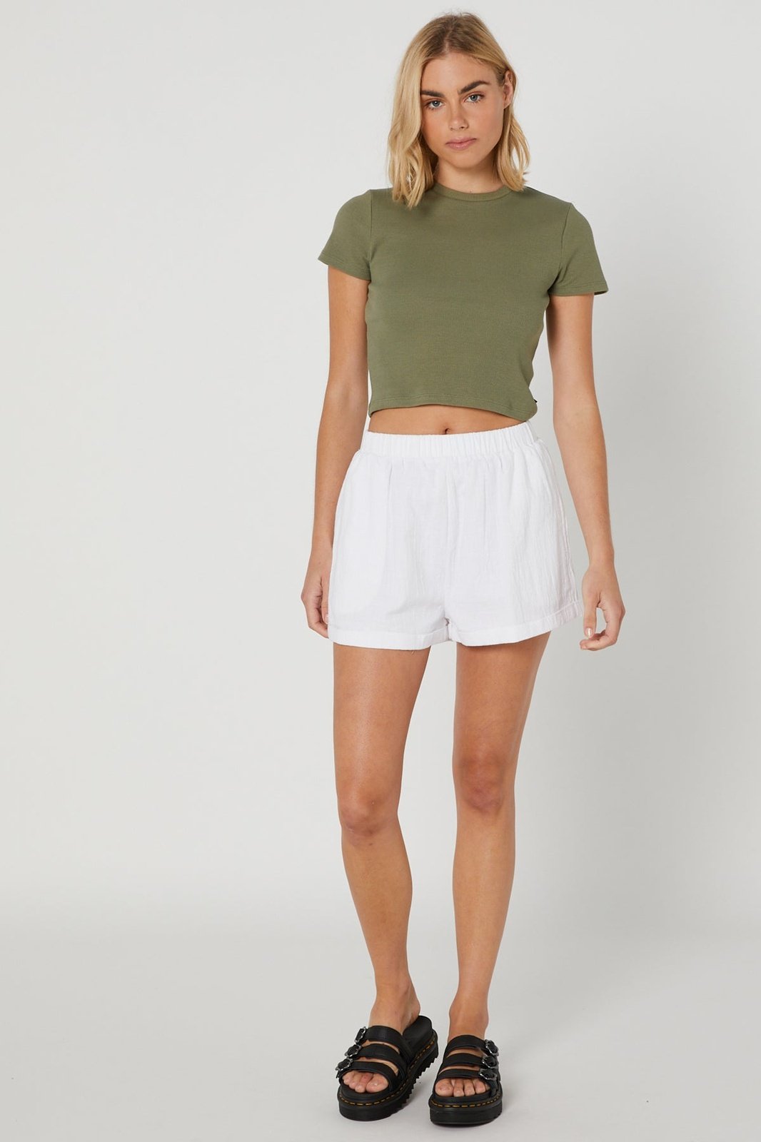 Silent theory harlem rib tee khaki