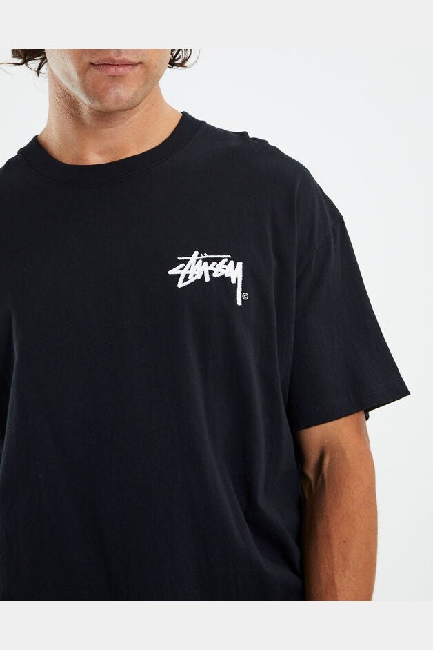 Stussy solid shadow stock ss tee - black