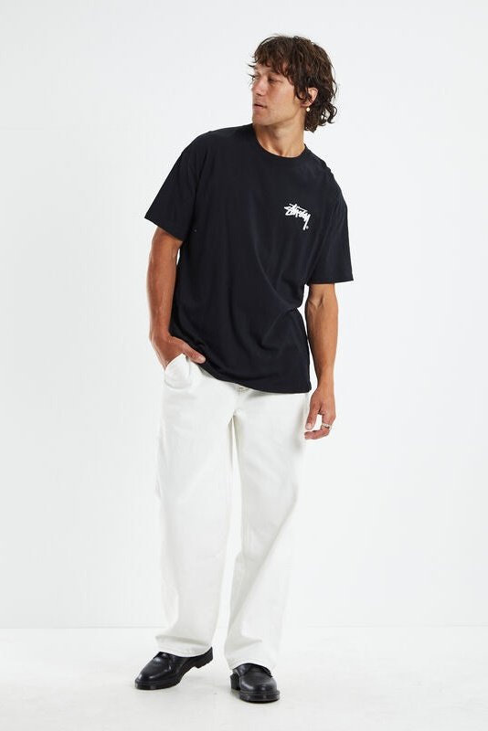 Stussy solid shadow stock ss tee - black