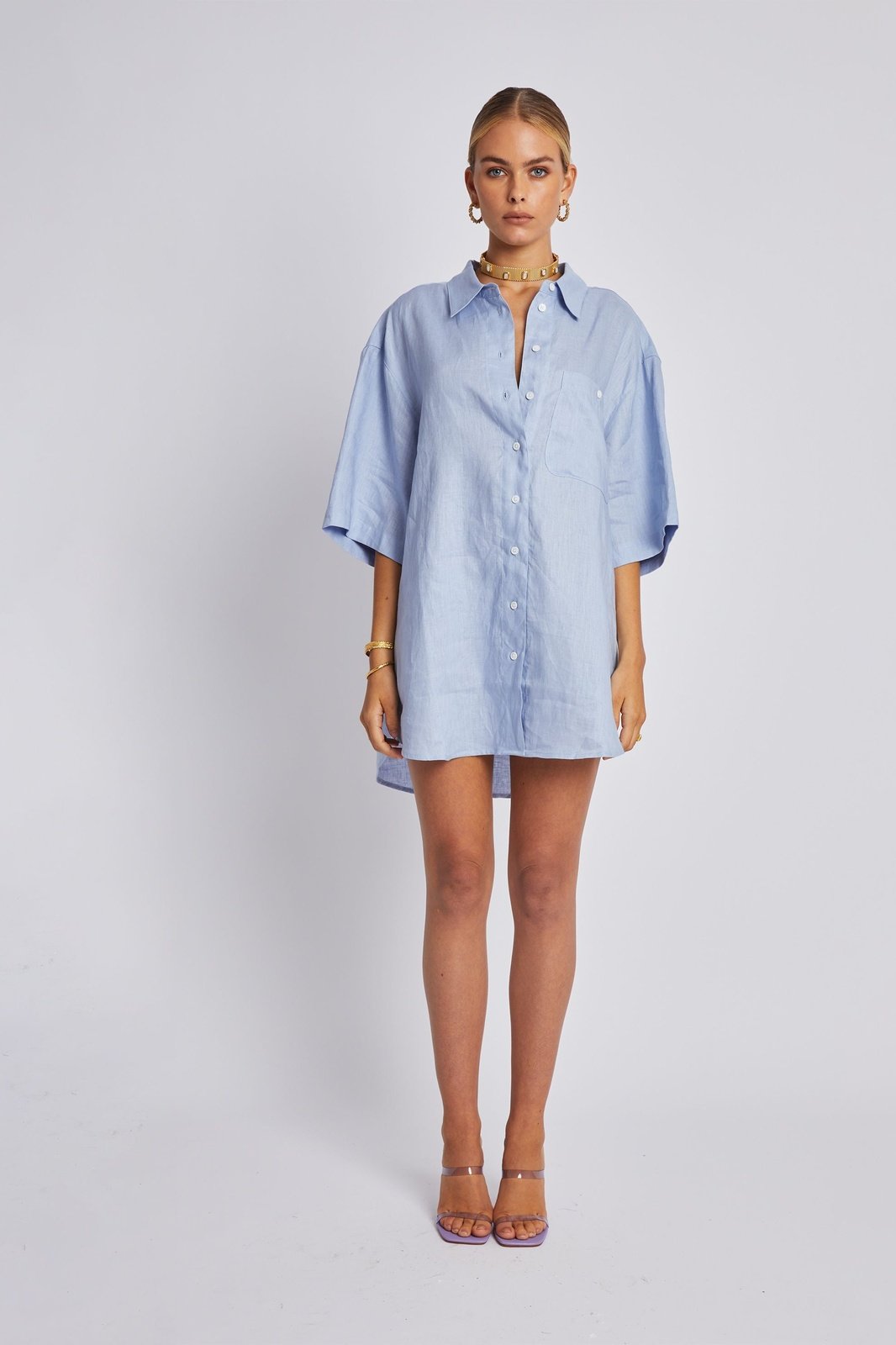 Summi summi - big shirt - alice blue