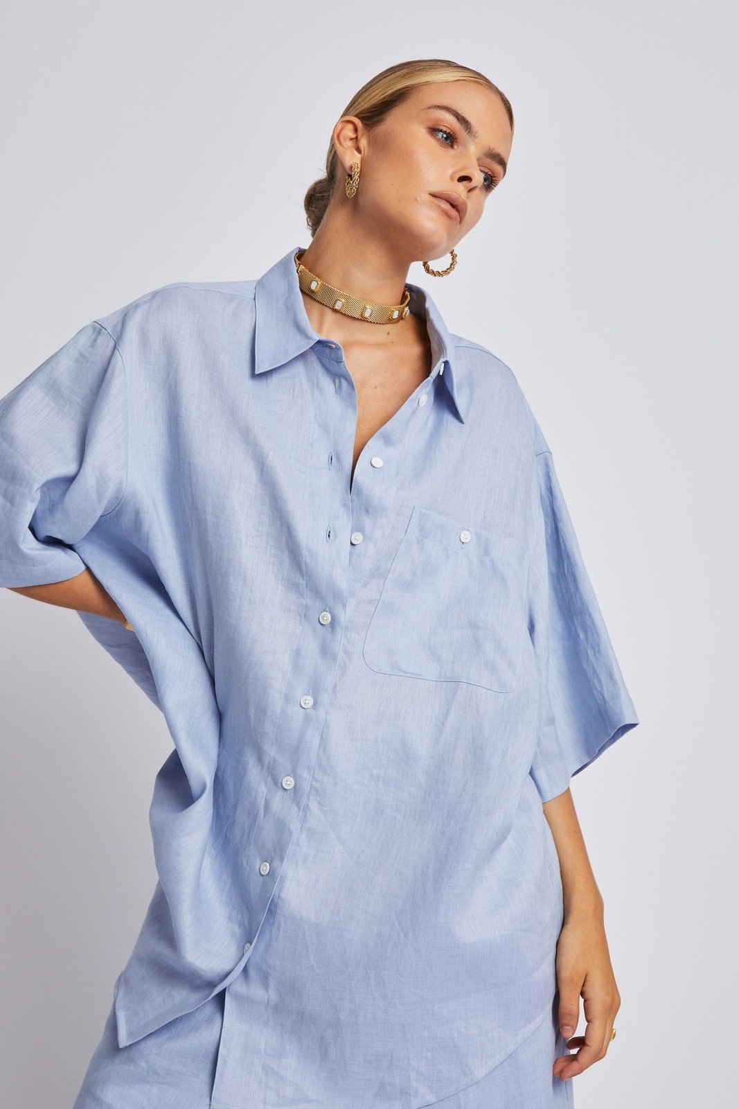 Summi summi - big shirt - alice blue