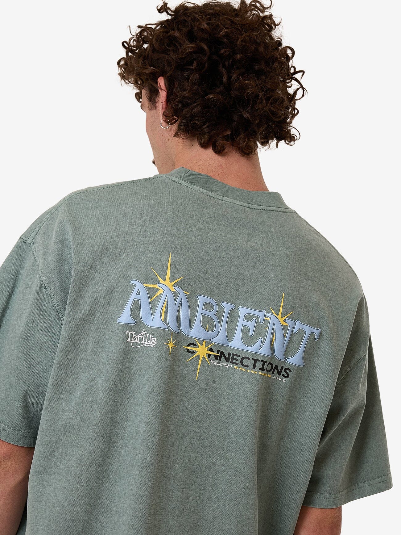 THRILLS ambient connections box fit oversize tee - chinois green