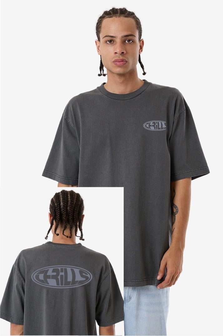 Thrills Shadow Oversize Fit Tee - Merch Black