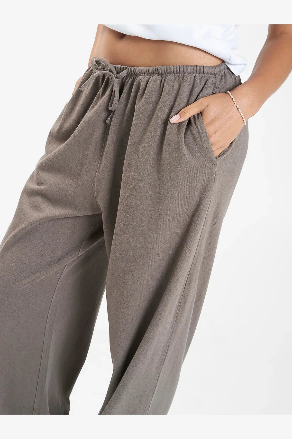 THRILLS Hemp relaxed pant - Light canteen