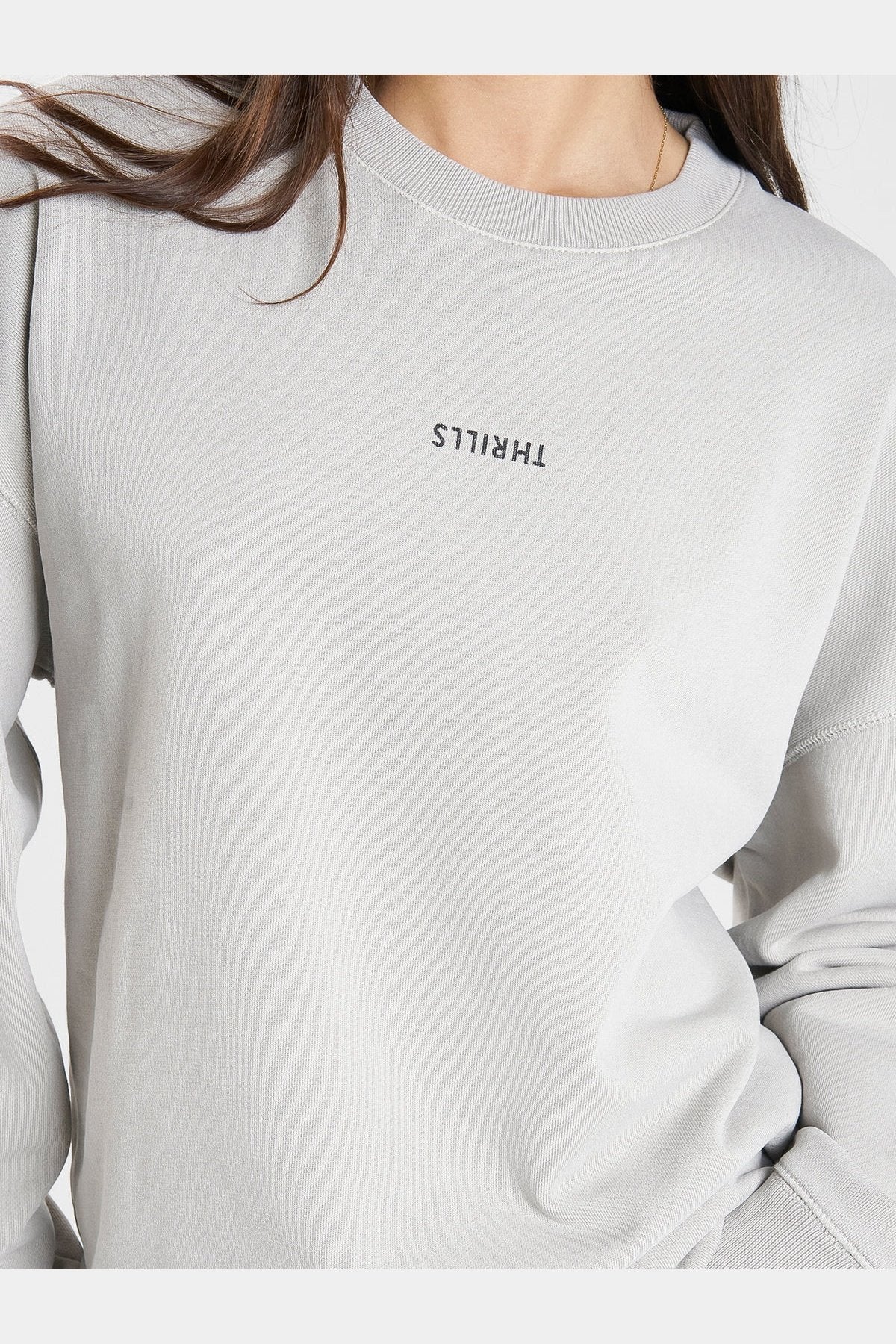 THRILLS Minimal slouch crew - Oyster grey