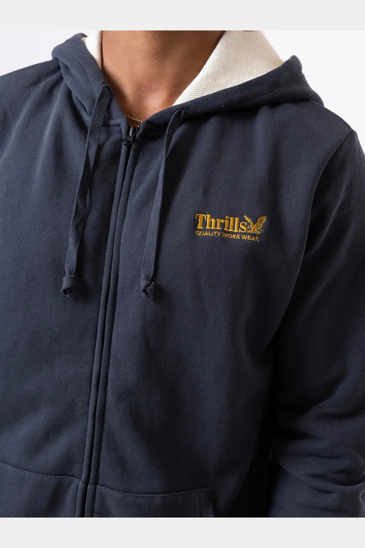 THRILLS Union zip hood - Dark charcoal