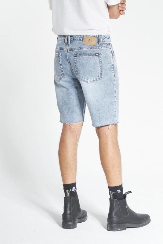 Thrills chopped denim short - aged blue