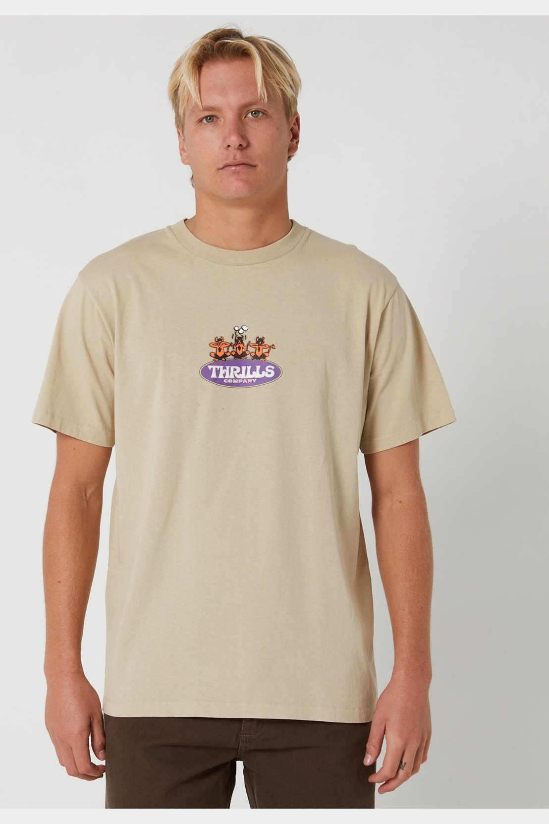 Thrills hear no see no merch fit tee - sandstone