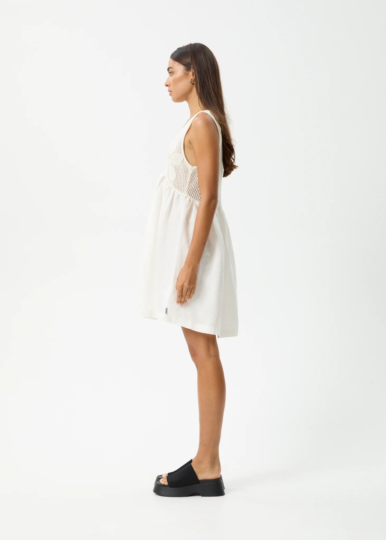 AFENDS Dakota Hemp Mini Dress - White