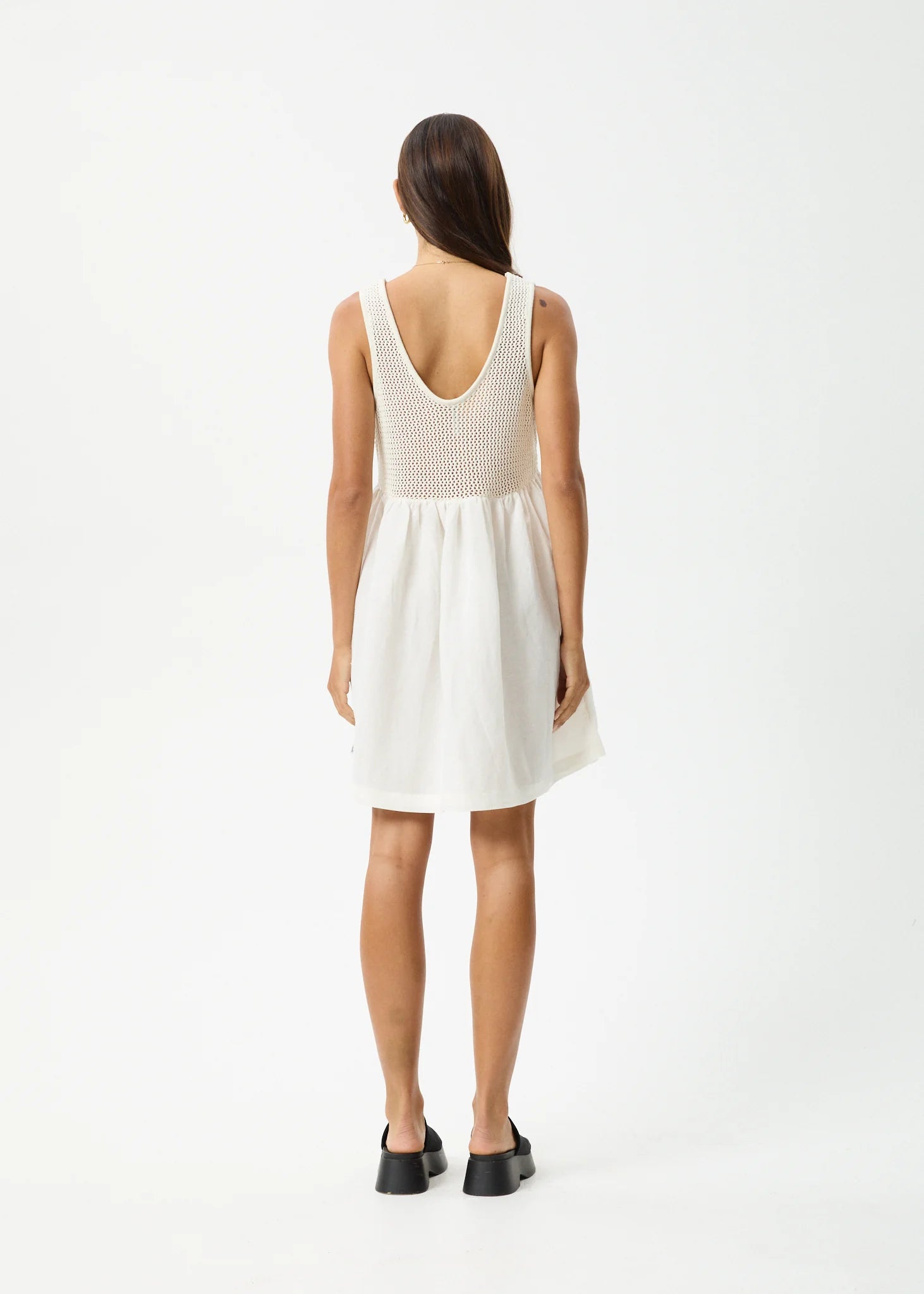 AFENDS Dakota Hemp Mini Dress - White