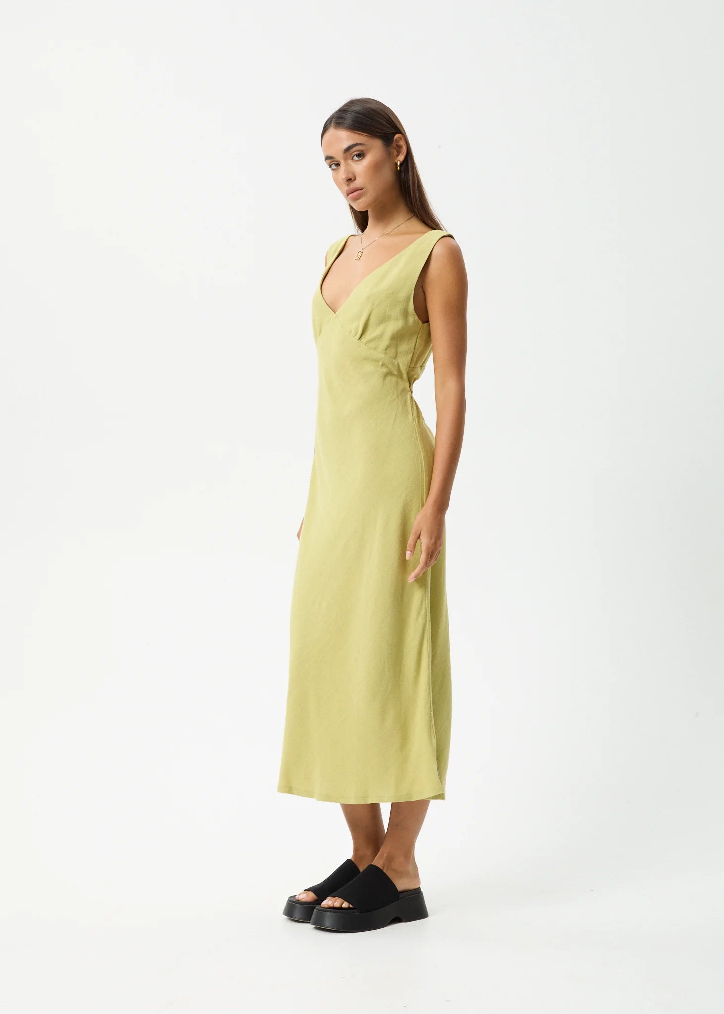 AFENDS Amaya Maxi Dress - Lemongrass