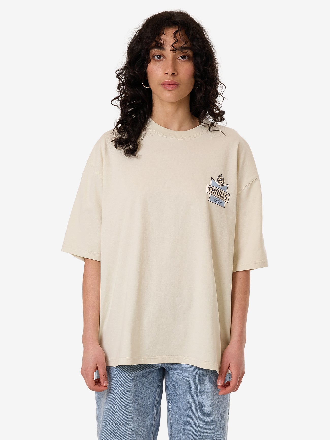 THRILLS especially for you oversized tee - heritage white