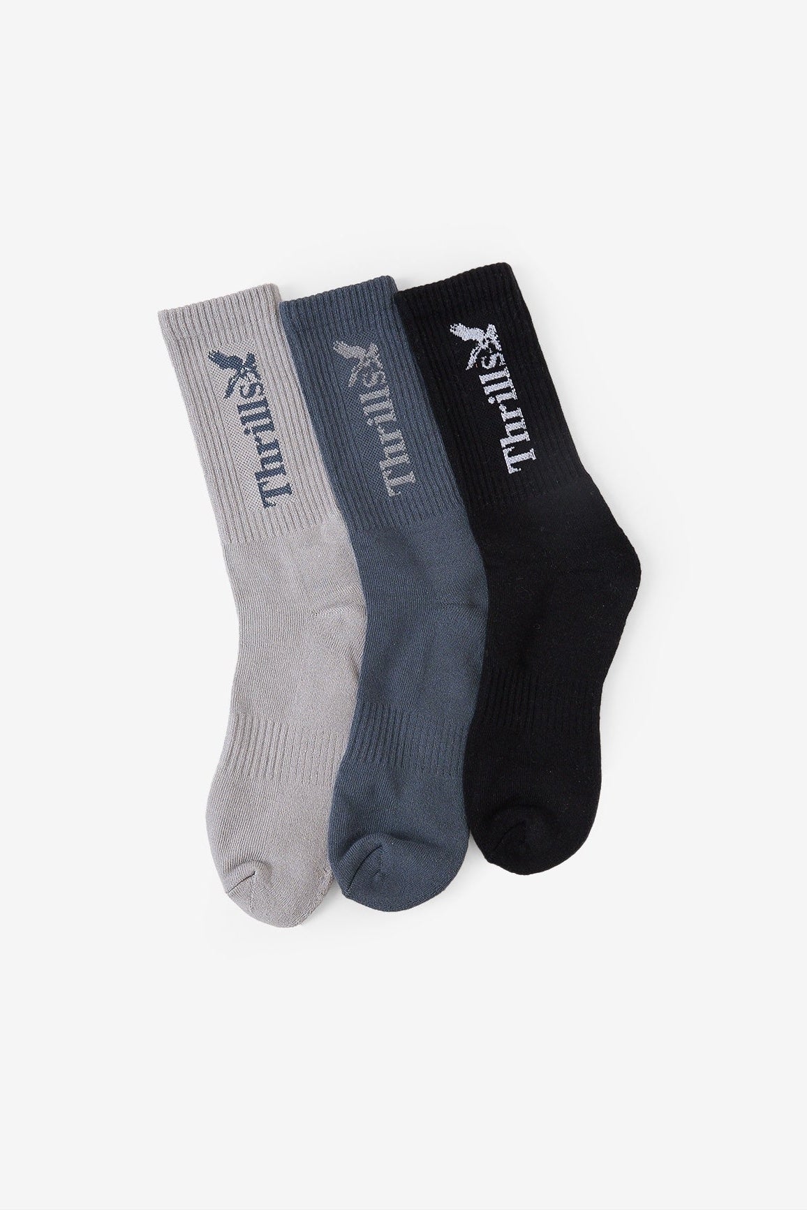 Thrills Workwear 3 Pack Sock - Alloy - Light Petrol - Black