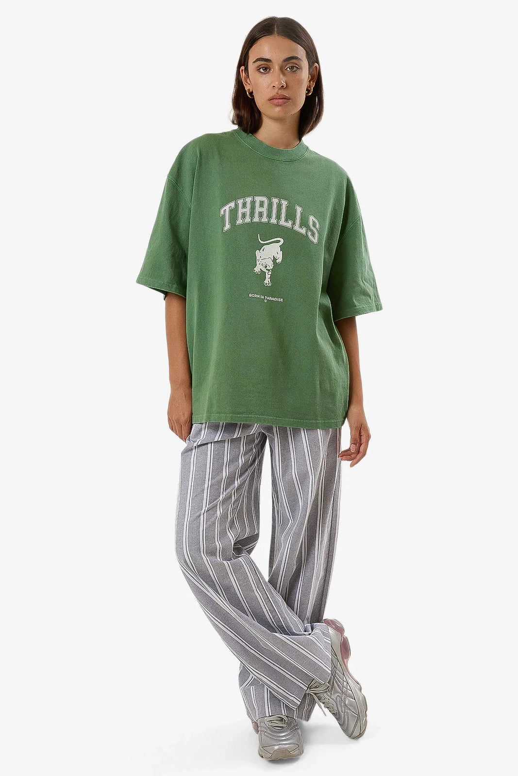 Thrills Hard Knocks Oversized Tee - Elm Green