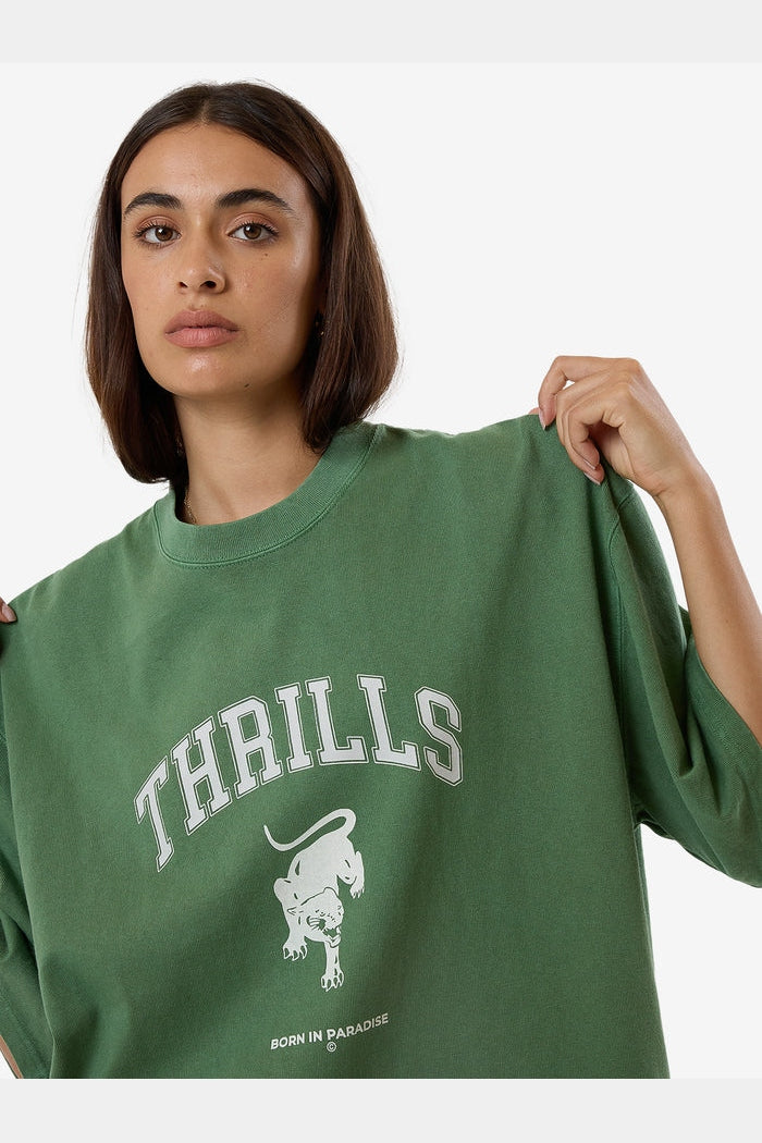 Thrills Hard Knocks Oversized Tee - Elm Green