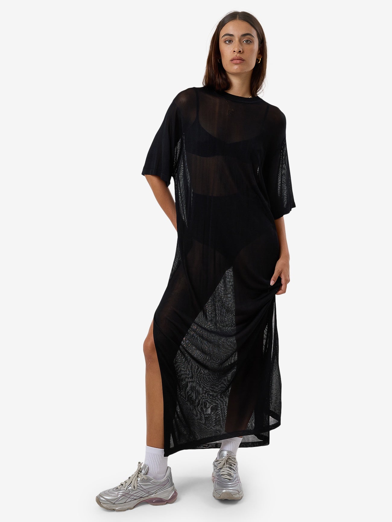 Thrills Anais Knit Dress - Black